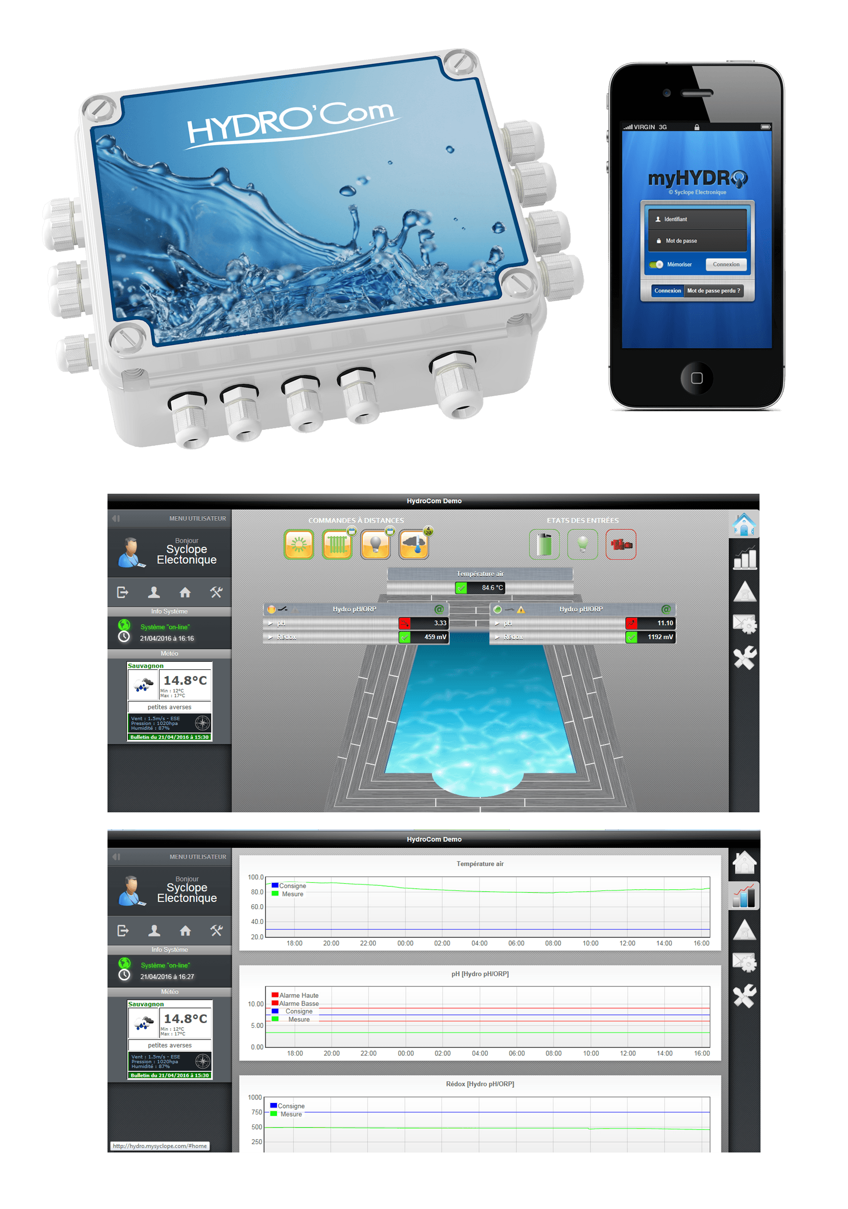 hydrocom : controle à distance pour piscine privée